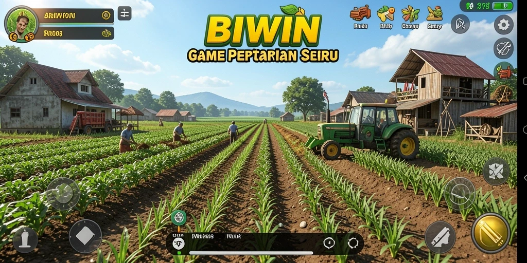 Tampilan menarik dari gameplay pertanian di BIWIN.
