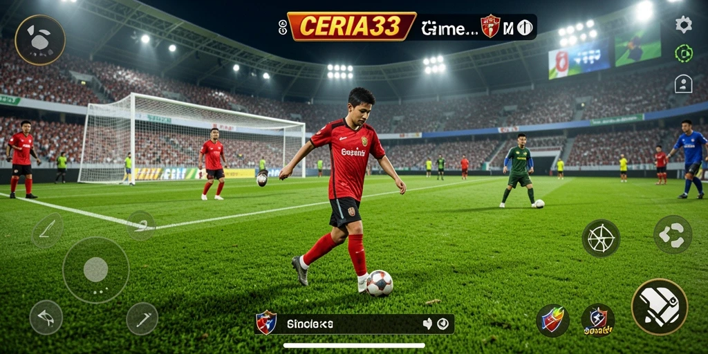 Tampilan gameplay menarik dari CERIA33 yang memukau para penggemar sepak bola.