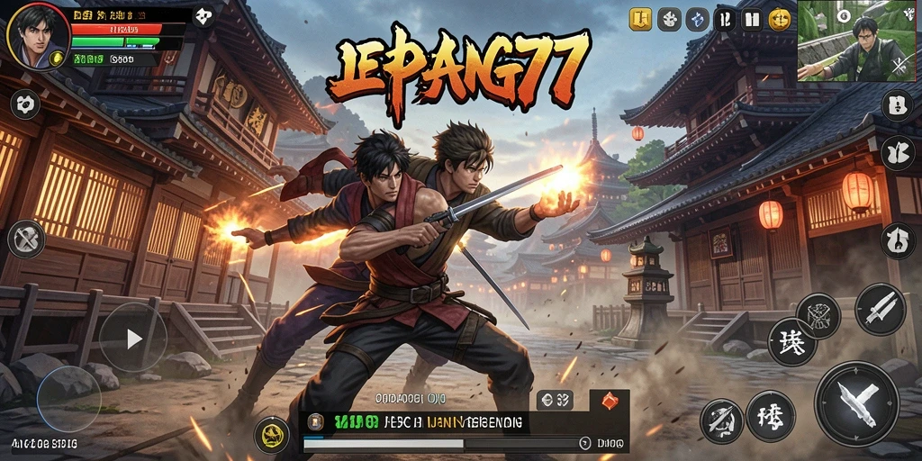Tangkapan layar JEPANG77 menunjukkan aksi pertarungan yang seru dan intens.