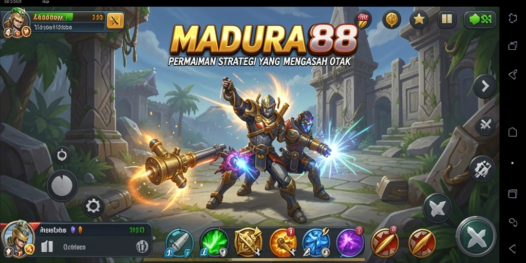 Tampilan gameplay yang menegangkan dan penuh strategi di MADURA88.