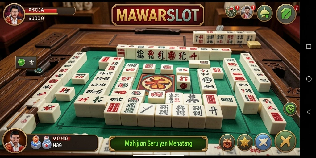 Screenshot gameplay seru dari aplikasi MAWARSLOT yang menampilkan permainan Mahjong yang menyenangkan.