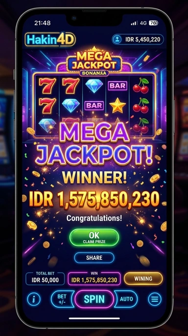 Tampilan halaman utama hakin4d dengan navigasi sederhana.